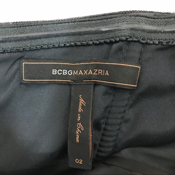 BCBG MAX AZRIA BLACK JACQUARD  HALTER DRESS - Picture 4 of 8